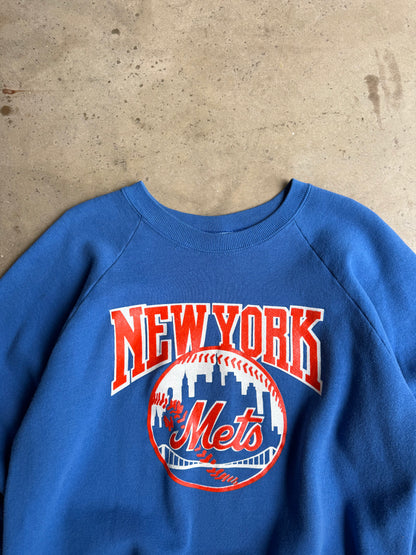 Vintage New York Mets Crew Tee - L