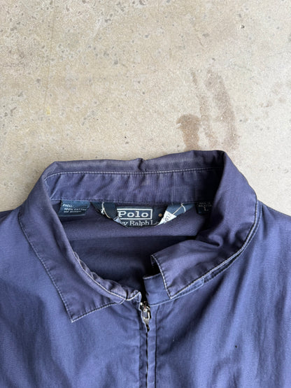 Vintage Blue Polo Ralph Lauren Harrington Jacket Tee - L