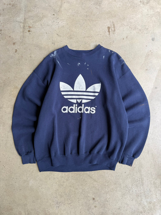 Vintage Adidas Paint Splatter Crew Tee - XL