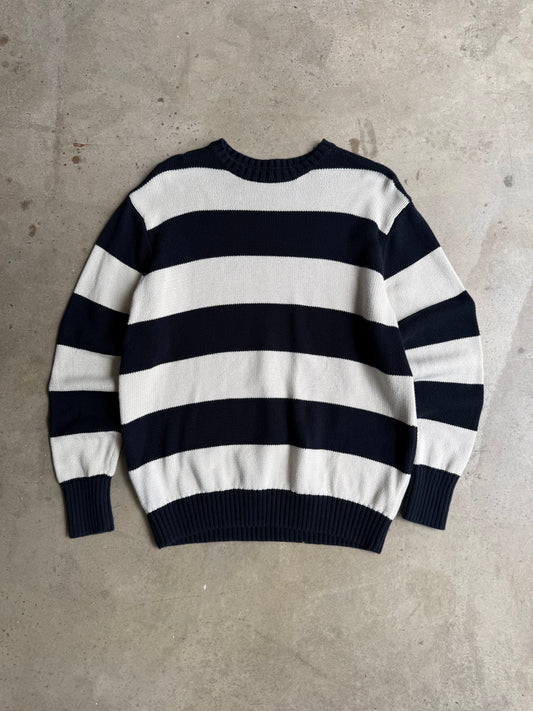 Vintage Striped Knit Sweater Tee - L