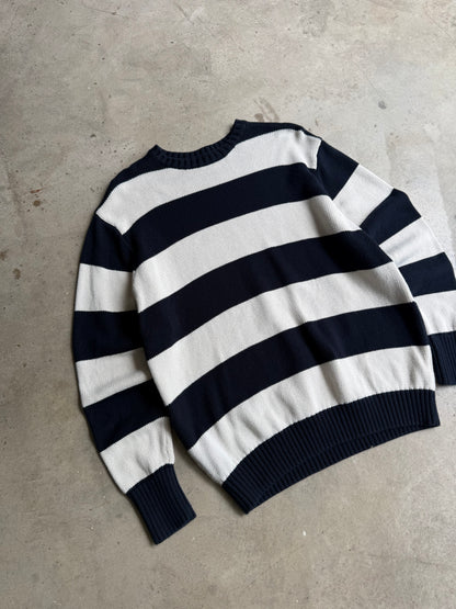 Vintage Striped Knit Sweater Tee - L