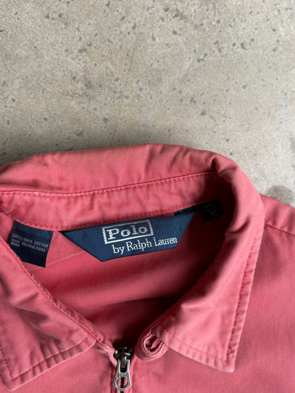 Vintage Salmon Pink Polo Ralph Lauren Harrington Jacket Tee - M
