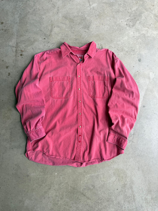 Vintage 90s Red Marlboro Button Down Tee - XL