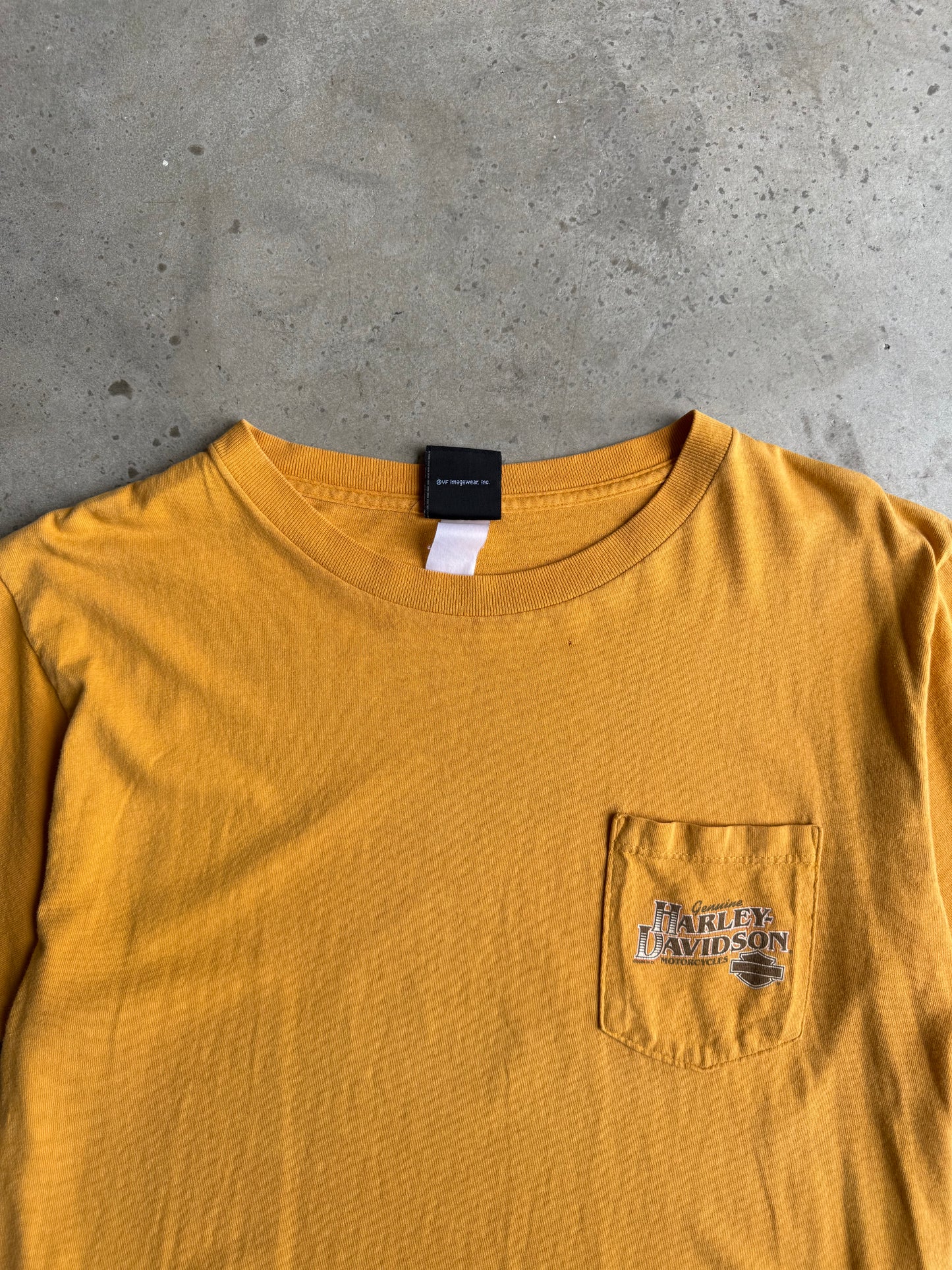Vintage Yellow Harley Davidson Tee - L