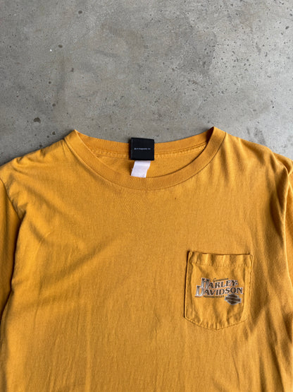 Vintage Yellow Harley Davidson Tee - L