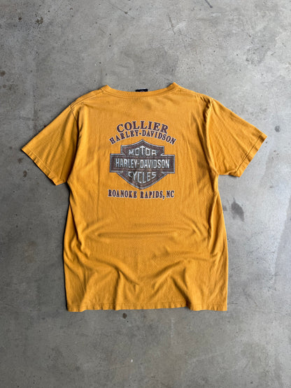 Vintage Yellow Harley Davidson Tee - L