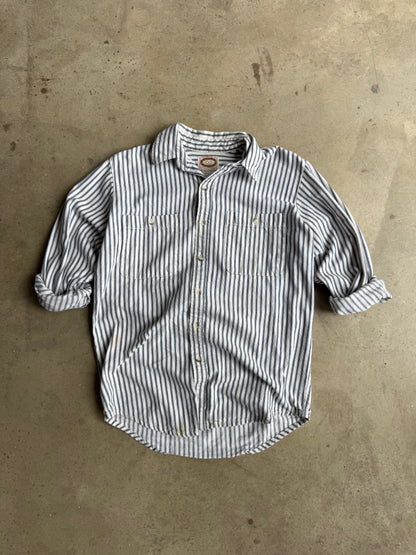 Vintage 90s Banana Republic Pinstripe Button Down Tee - MYA