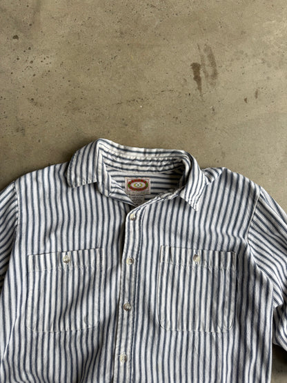 Vintage 90s Banana Republic Pinstripe Button Down Tee - MYA
