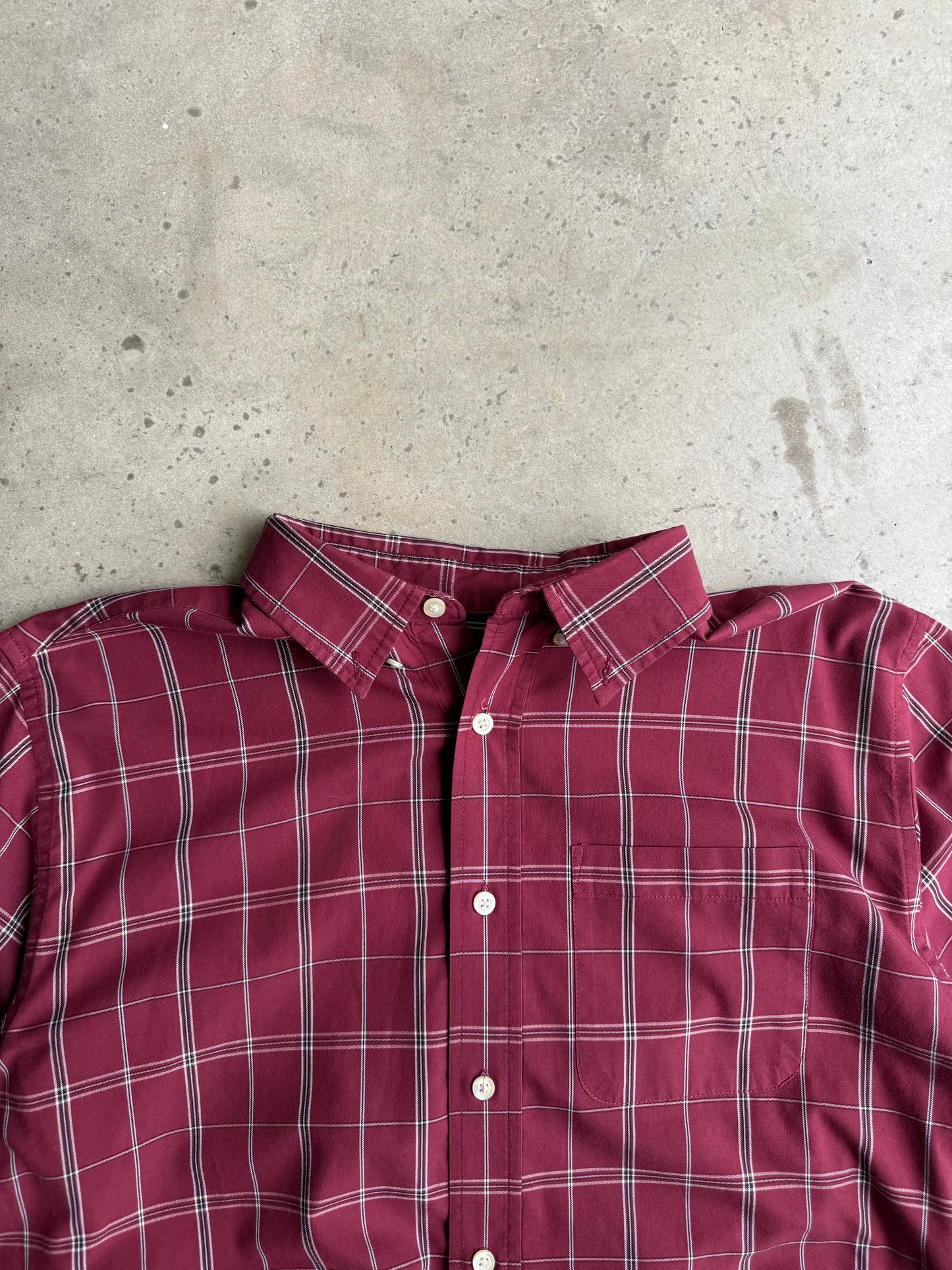 Vintage Covington Red Plaid Button Down Tee - XL