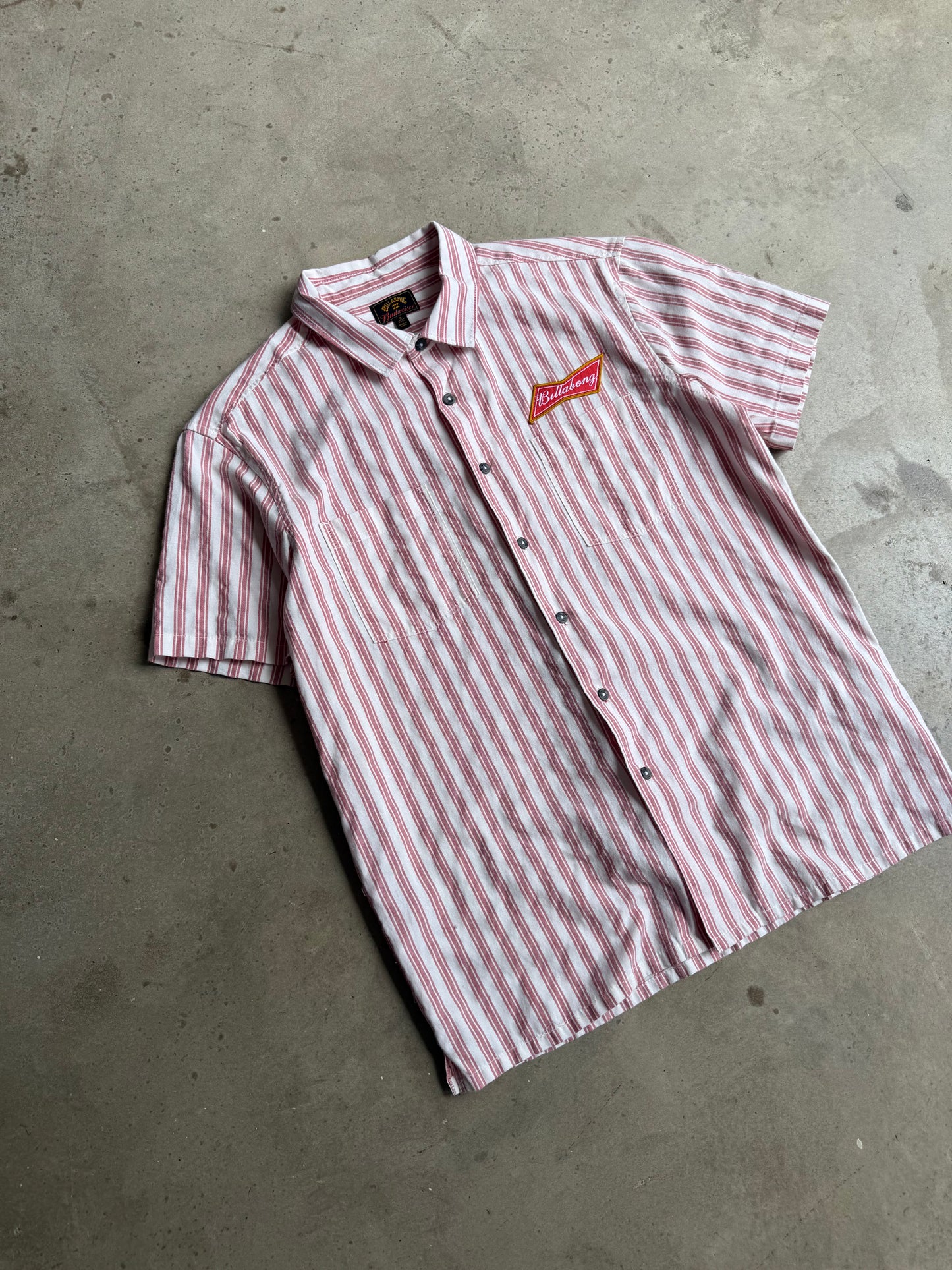 Vintage Billabong Pink Button Down Tee - S
