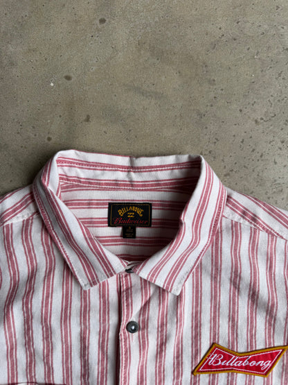 Vintage Billabong Pink Button Down Tee - S