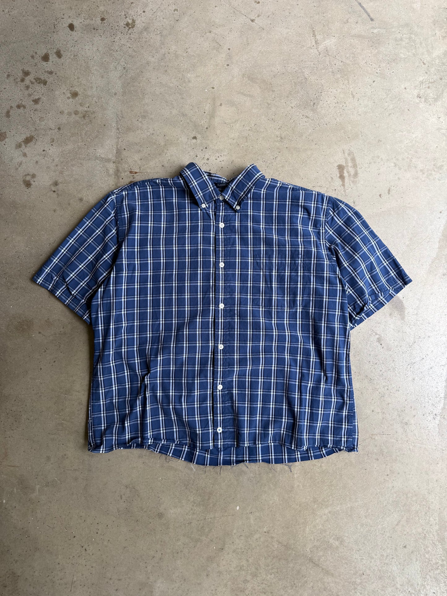 Vintage Plaid St. John Bay Button Down Tee - XL