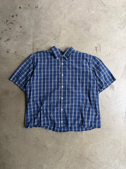 Vintage Plaid St. John Bay Button Down Tee - XL