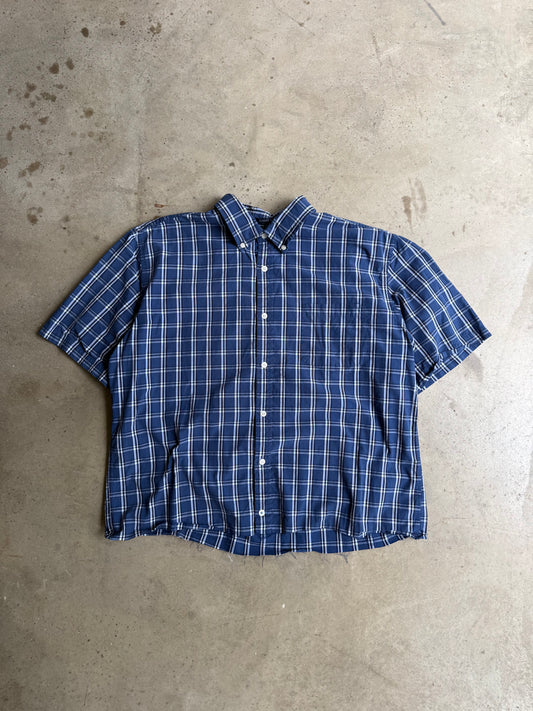 Vintage Plaid St. John Bay Button Down Tee - XL