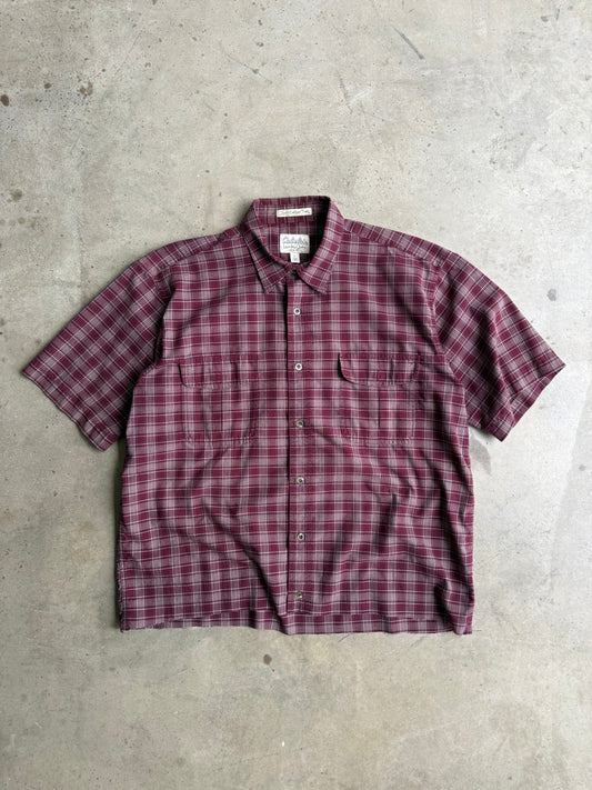 Vintage Red Cabelas Button Down Tee - L