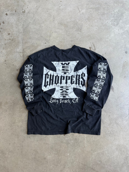 Vintage Faded & Distressed West Coast Choppers Long Sleeve Tee - XL
