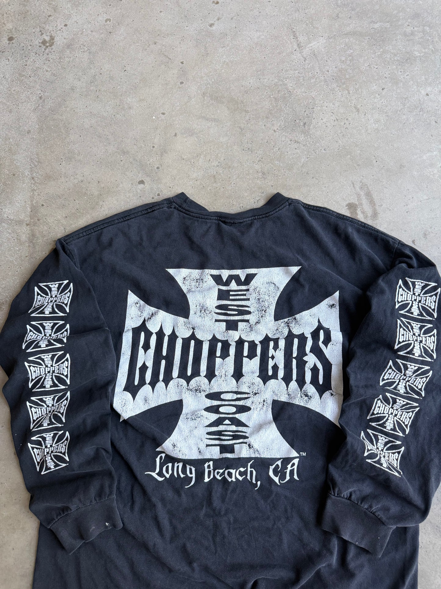 Vintage Faded & Distressed West Coast Choppers Long Sleeve Tee - XL
