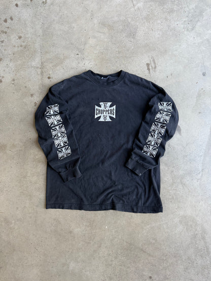 Vintage Faded & Distressed West Coast Choppers Long Sleeve Tee - XL