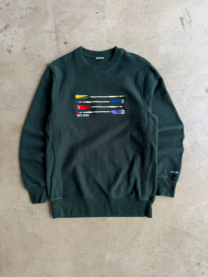 Vintage Forest Green Reverse Weave Crew - M