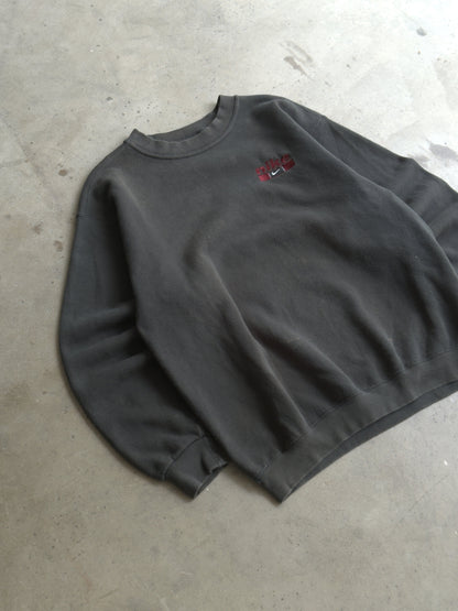 Vintage 90s Faded Black Nike Crew - L