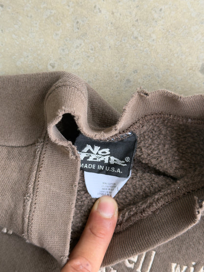 Vintage Brown No Fear Crew - M