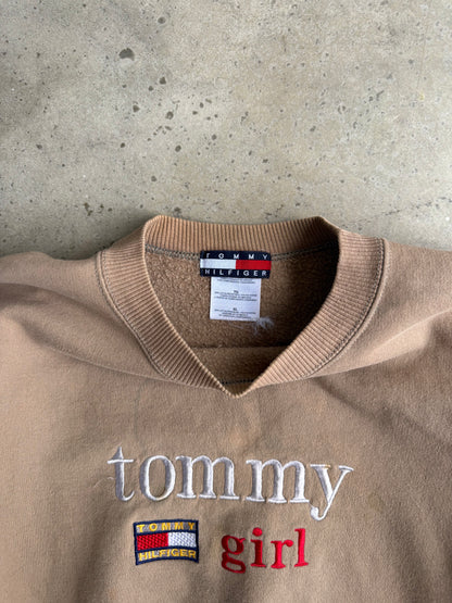 Vintage Taupe "Tommy Girl" Tommy Hilfiger Crew - XL