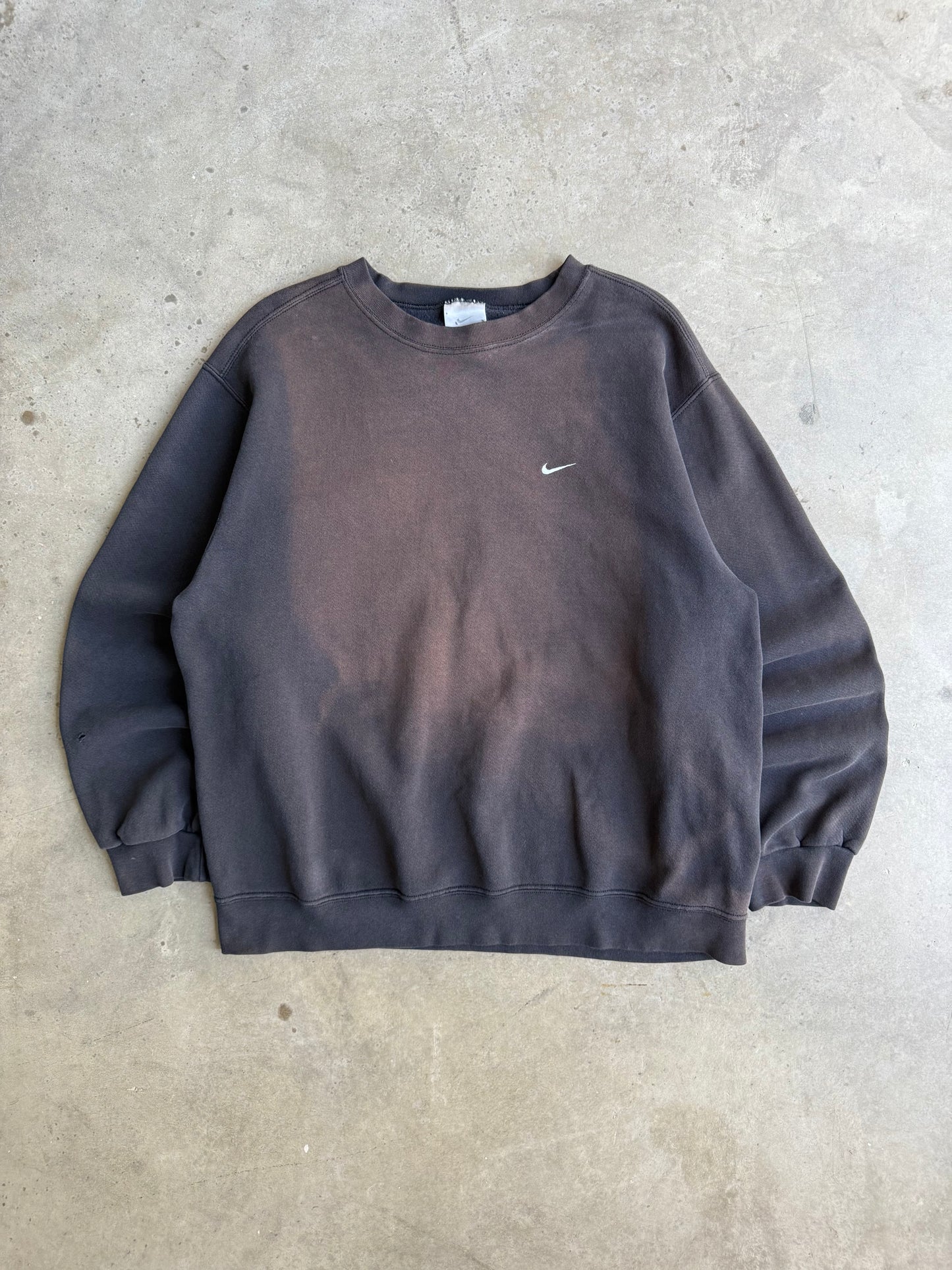 Vintage Faded Black 00s Nike Crew - L