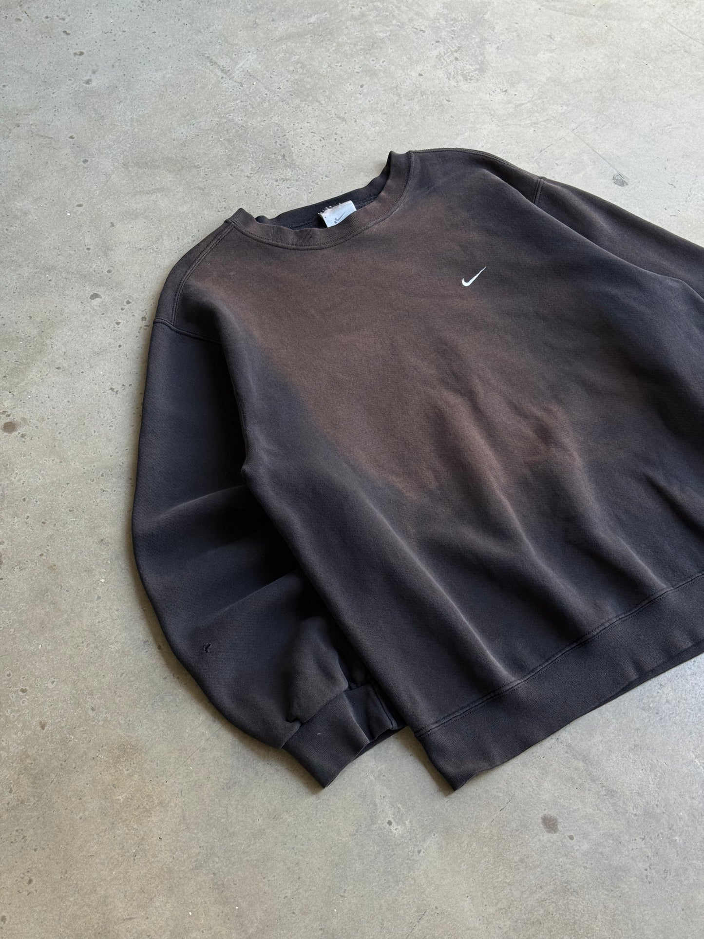 Vintage Faded Black 00s Nike Crew - L