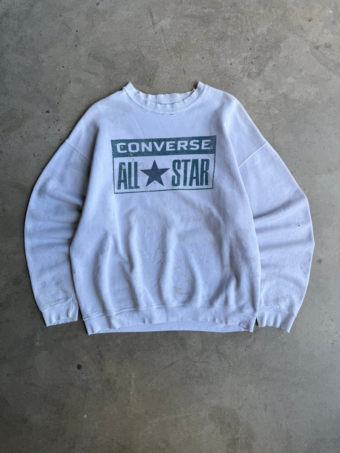 Vintage Distresed and Faded Converse Crew - L