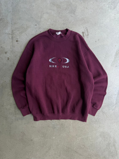 Vintage 90s Nike USA Crew - L