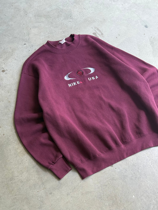 Vintage 90s Nike USA Crew - L