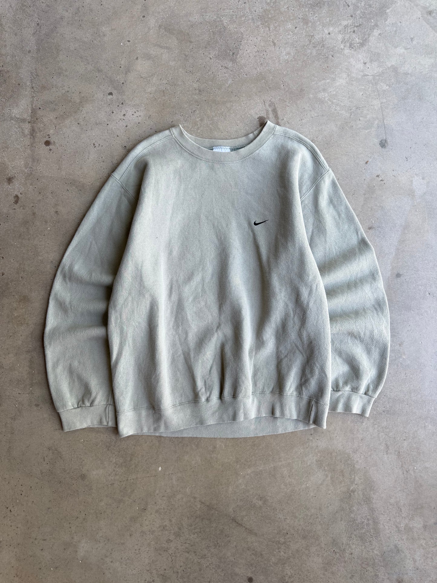 Vintage 90s Nike Sage Green Crew - M
