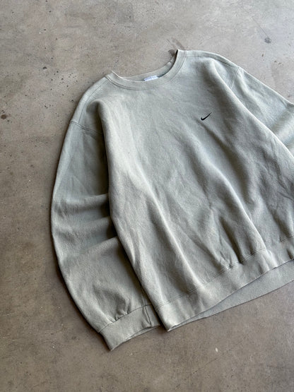 Vintage 90s Nike Sage Green Crew - M