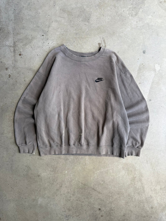 Vintage 2000s Faded Taupe Nike Crew - L
