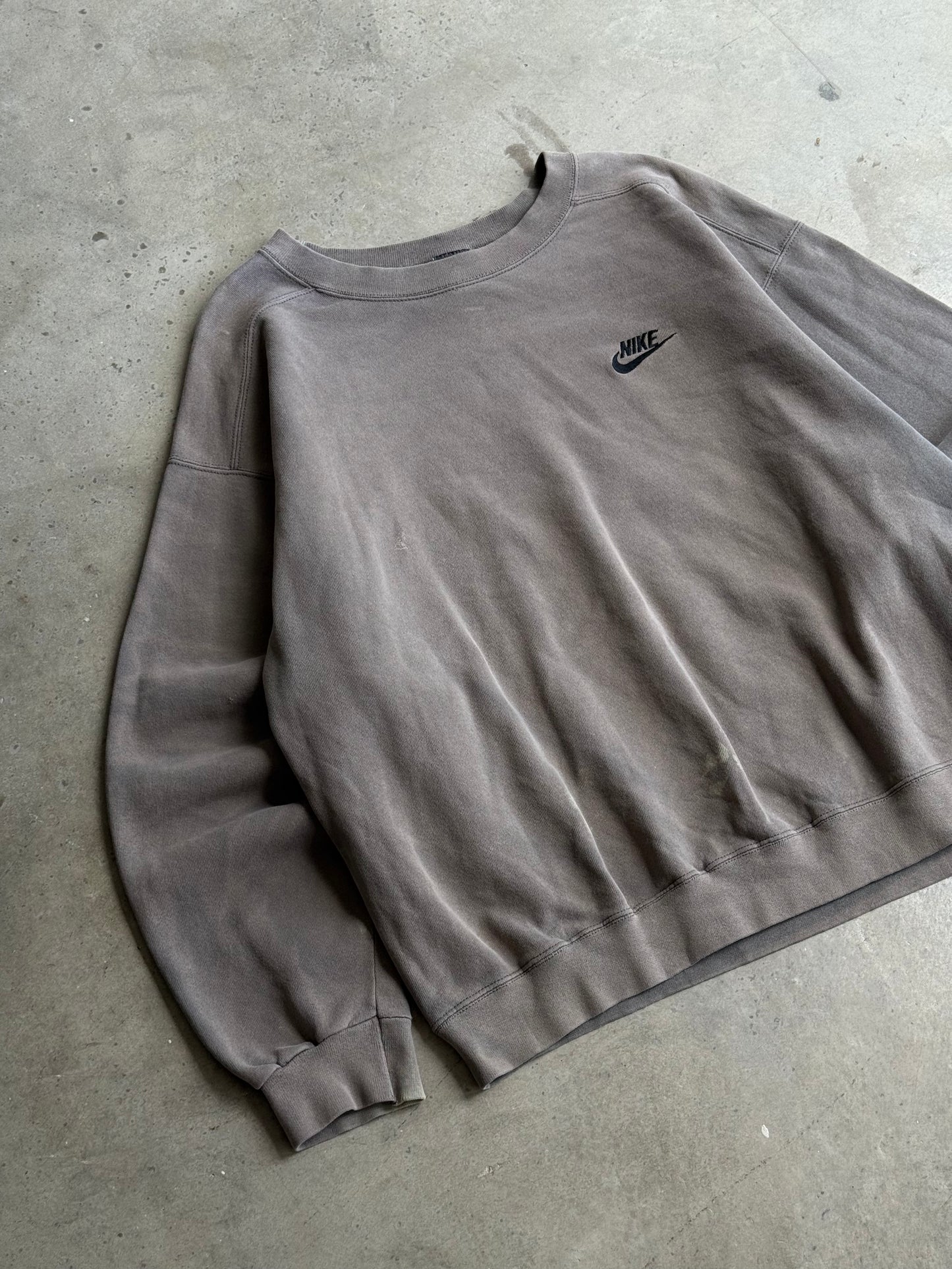 Vintage 2000s Faded Taupe Nike Crew - L