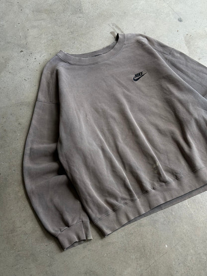 Vintage 2000s Faded Taupe Nike Crew - L