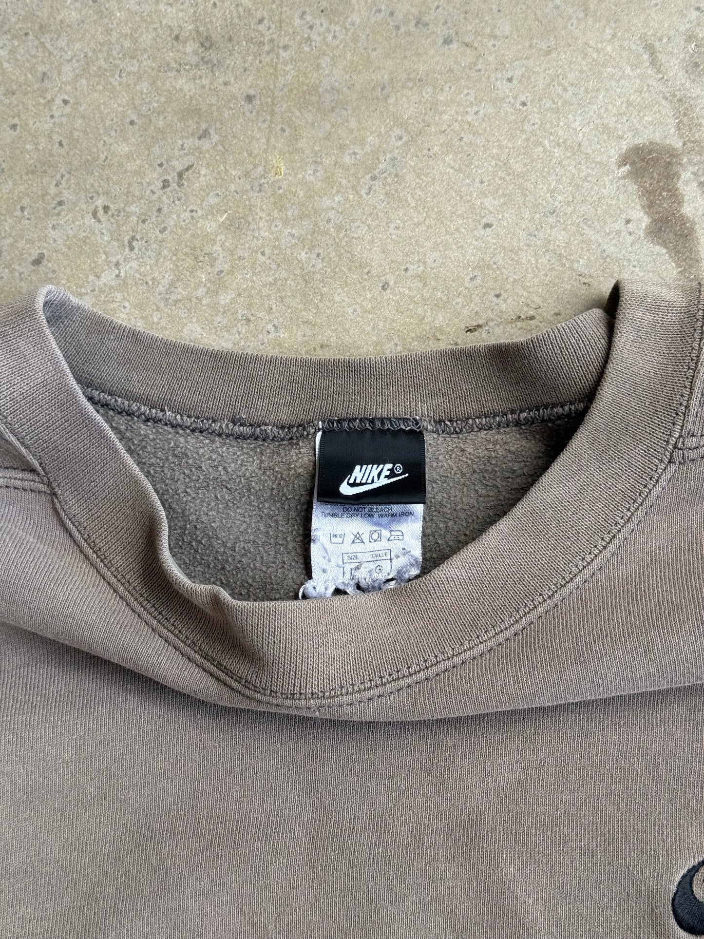Vintage 2000s Faded Taupe Nike Crew - L