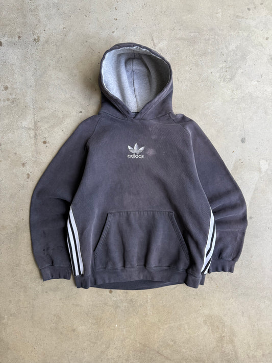 Vintage Faded 90s Adidas Center Logo Hoodie - XL