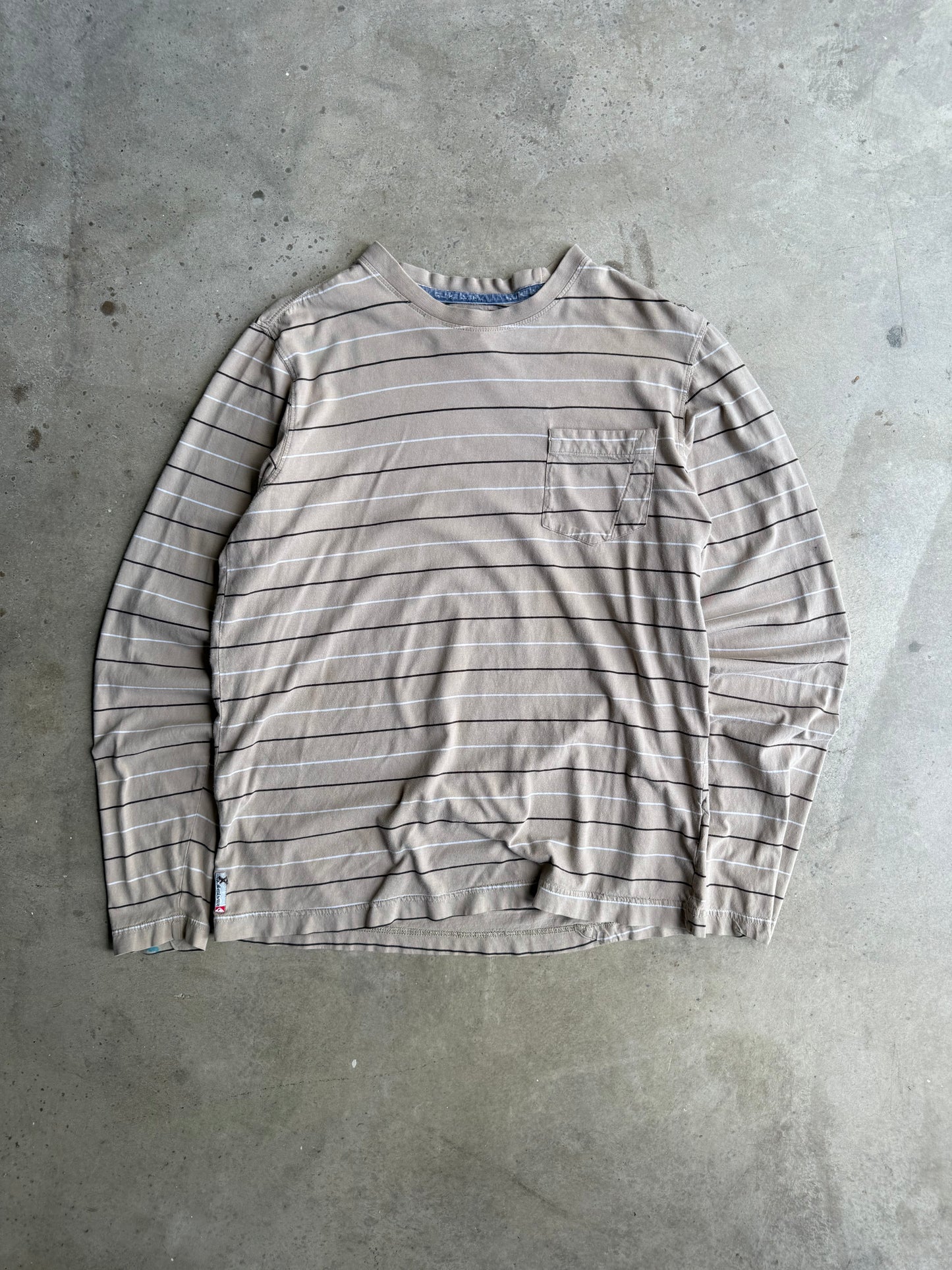 Vintage Stripped Quick Silver Long Sleeve Tee - M