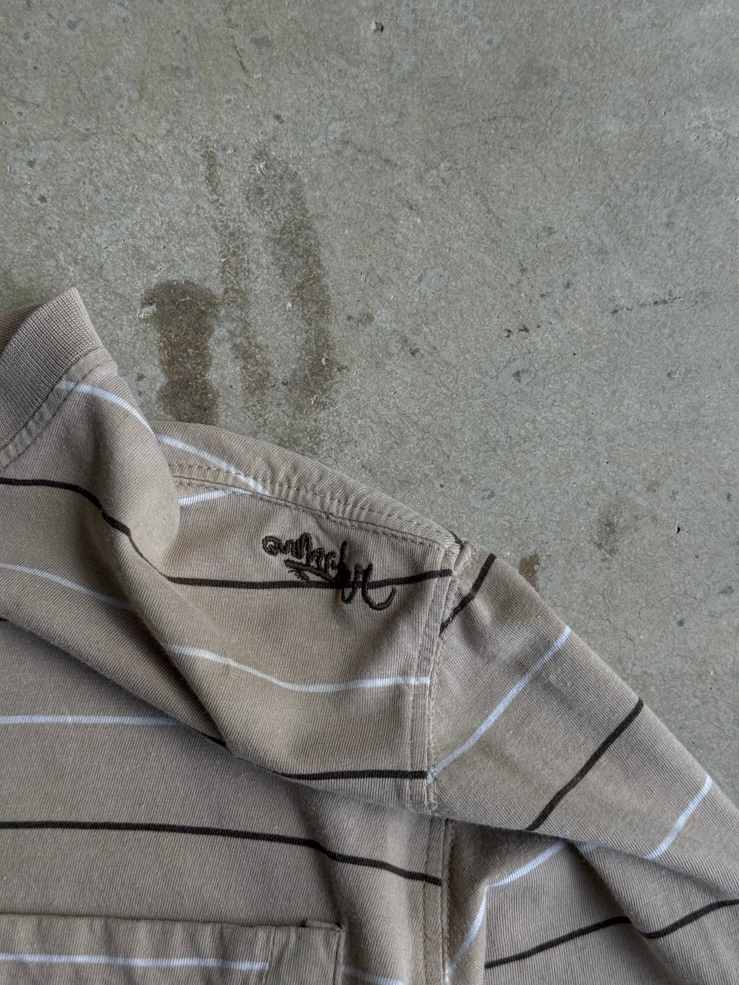 Vintage Stripped Quick Silver Long Sleeve Tee - M