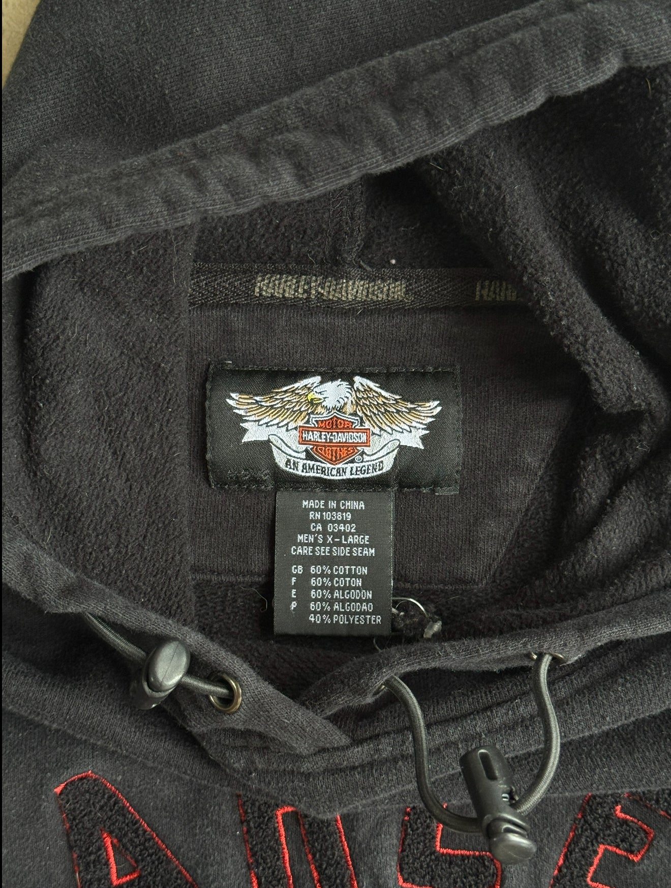 Vintage Harley Davidson Hoodie - XL