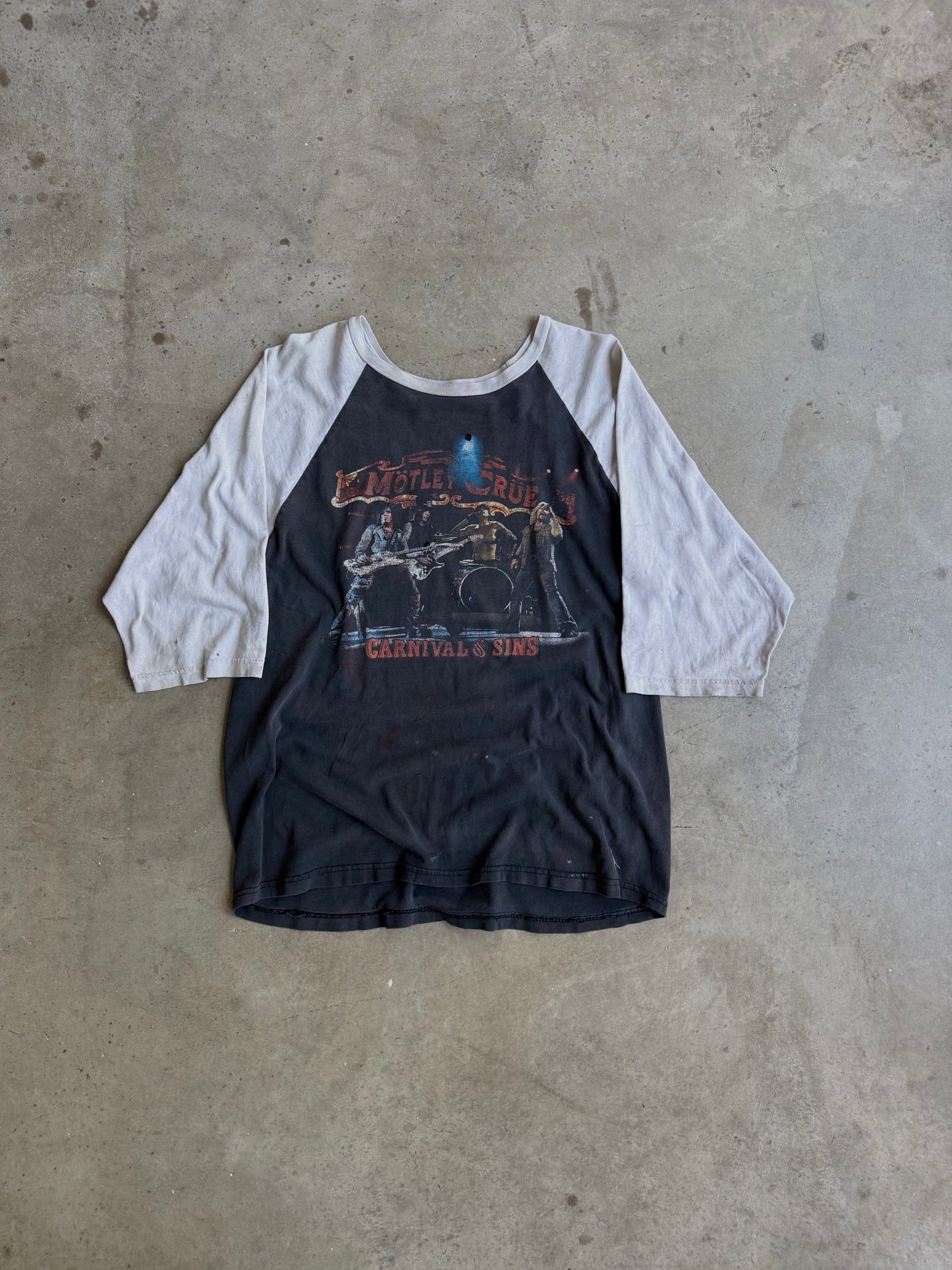 Vintage Faded Motley Crue Baseball Tee - L