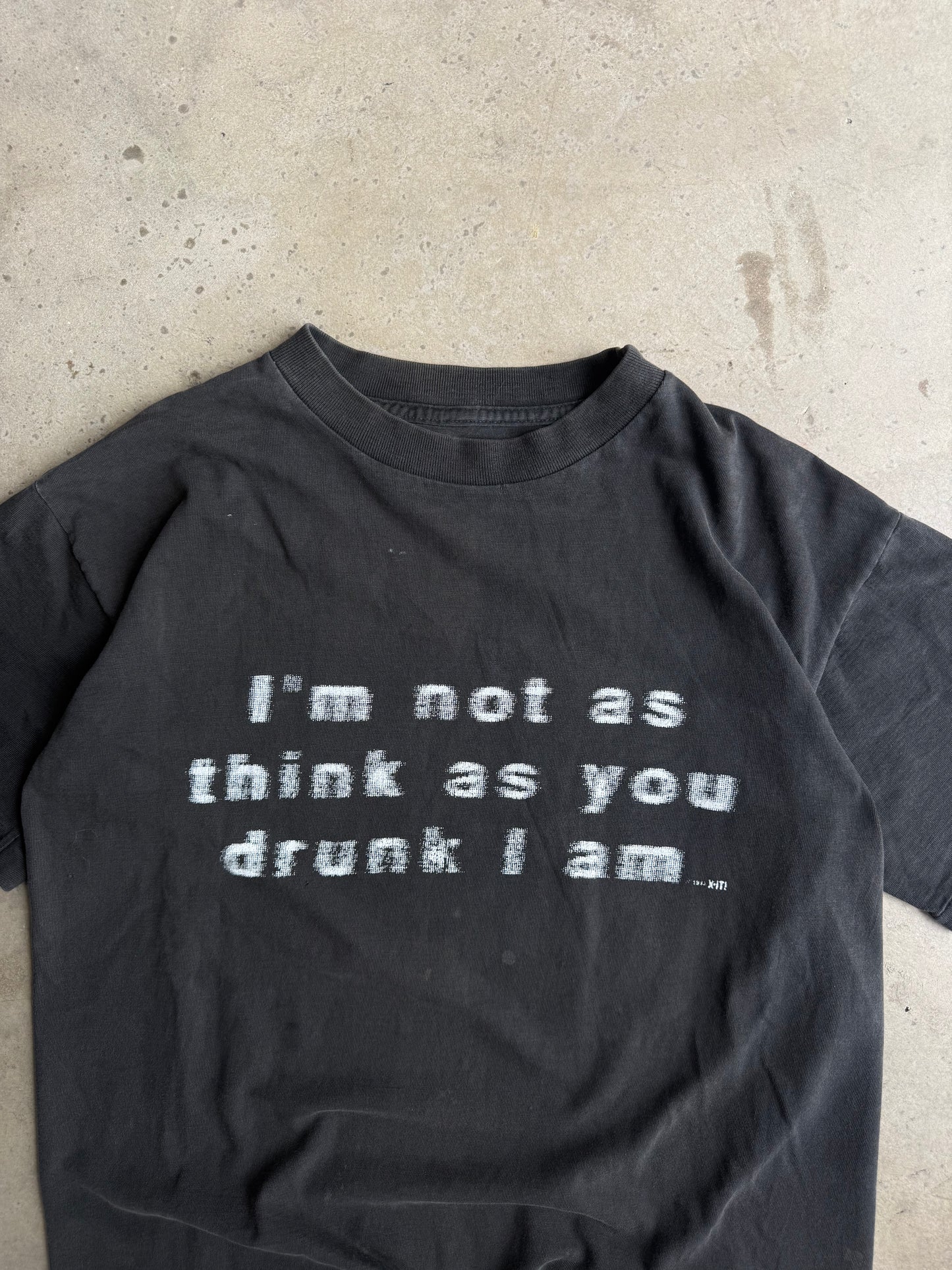 Vintage 90s Drunk Tee - M