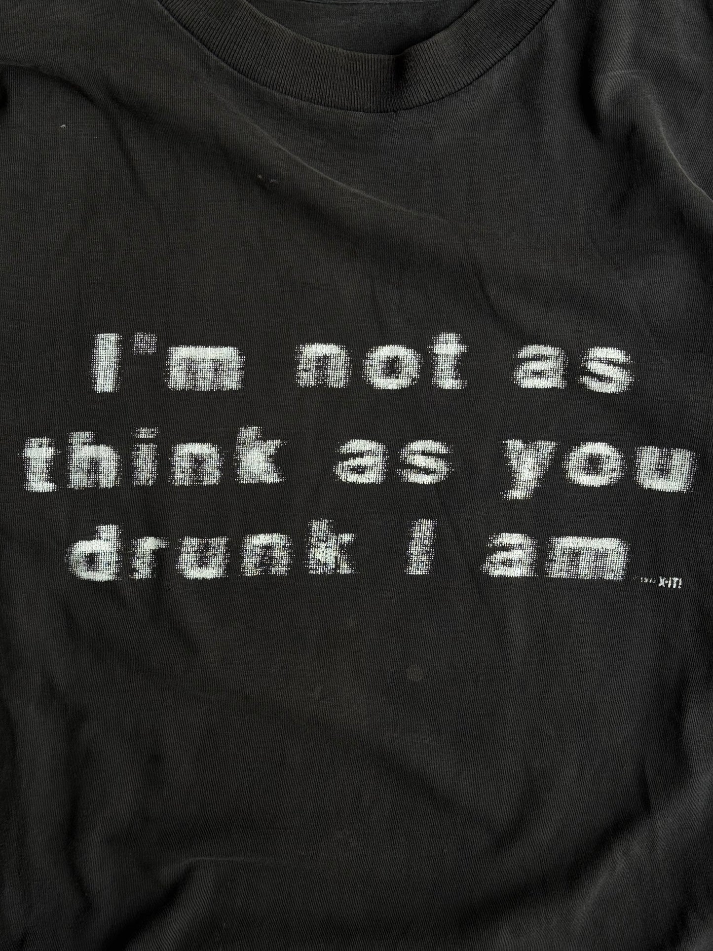 Vintage 90s Drunk Tee - M