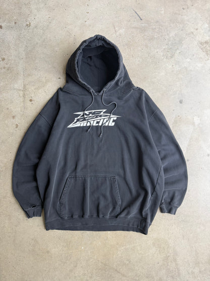 Vintage Faded & Distressed No Fear Racing Hoodie - XL