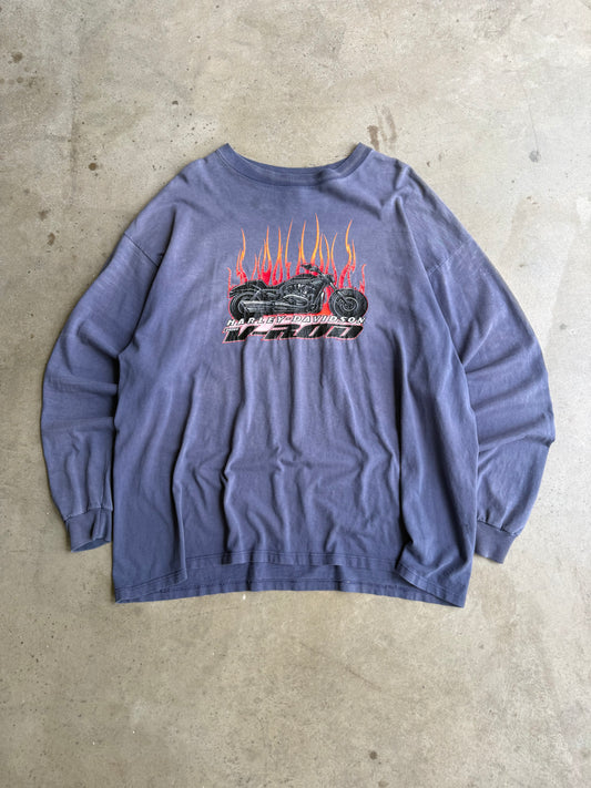 Vintage Faded Harley Davidson Long Sleeve Tee - XXL