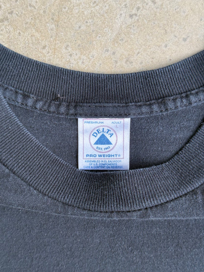 Vintage Flaming Skull Long Sleeve Tee - L