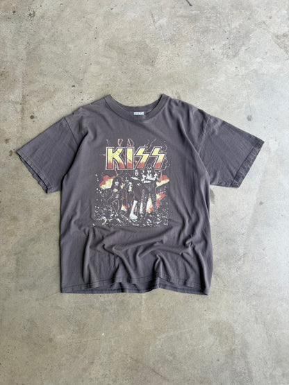 Vintage Faded Kiss Band Tee - L