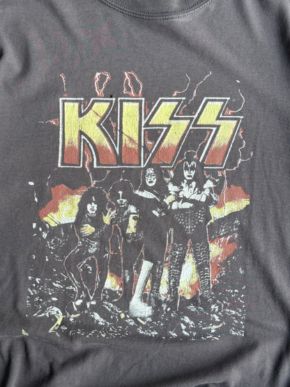 Vintage Faded Kiss Band Tee - L