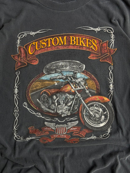 Vintage Faded Biker Tee - L